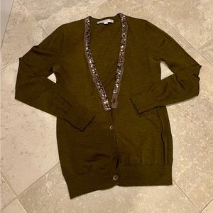 LOFT Cardigan Sequin Embellishment Size Small